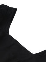 Vestido De Mujer Con Cuello Cuadrado Y Manga Larga Elegante Y Casual Color Sólido Poliéster Vestido Midi A-Line Para Oficina Y Viaje - details 4
