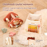 Juguete Montessori De Madera Con Cinco Funcionalidades Juego De Puzzle De Setas Para Bebés Desarrollo Sensorial Y Educativo Tema Animal Y Naturaleza Regalo Para Niños - details 0