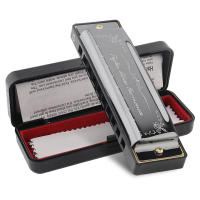 Harmonica Blues De 10 Agujeros 20 Aros Para Principiantes Con Placa De Arcilla De Cobre Marrón / Negro Regalo De Órgano De Bocina - details 15