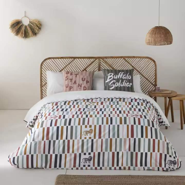 MARLEY -Funda Nórdica Estampada - Algodón Extra Suave - Fabricado en España - Incluye Funda Nórdica + 1 o 2 Fundas de Almohada - RUNAWAY BOB MARLEY - 1