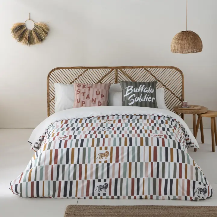 MARLEY -Funda Nórdica Estampada - Algodón Extra Suave - Fabricado en España - Incluye Funda Nórdica + 1 o 2 Fundas de Almohada - RUNAWAY BOB MARLEY - 1