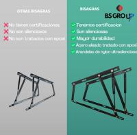 Bisagras con Amortiguadores para Todo Tipo de Canapés - Pack de 2 Bisagras y 2 Amortiguadores - Alta Resistencia y Apertura Asistida - Fácil Montaje - Marca BsGroup - details 2