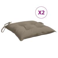vidaXL Cojines para silla 2 uds tela Oxford 40x40x7 cm Color Beige,  Rojo,  Negro y mas Cojín Decorativo de Asiento Cojines de muebles de salon - details 4
