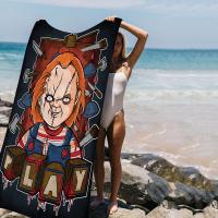 Toalla De Playa B-bride of C-chucky Para Niños Toalla De Baño Piscina Vacaciones Regalo Picnic Fiesta Toalla Rectangular De Algodón Y Poliéster Absorbente Y Secado Rápido - details 2