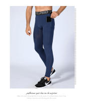 Pantalones De Entrenamiento De Veludo Para Hombre Con Bolsillo Térmicos Estrechos Para Correr En Otoño E Invierno - details 7