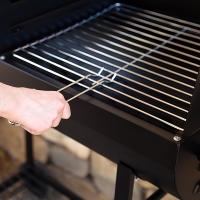 Aktive Barbecue - Barbacoa rectangular de carbón, 97x42x96 cm, estructura de metal, con ruedas, fácil transporte, doble parrilla, regulable, para terrazas, jardín, exterior, depósito cenizas - details 4