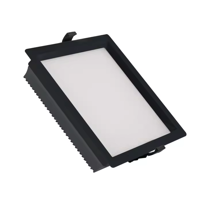 Ledkia Downlight LED 30W SAMSUNG New Aero Slim Cuadrado 130 lm/W Microprismático (UGR17) LIFUD Negro Corte 210x210 mm - 1