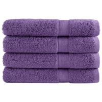 vidaXL Toallas premium 4 uds 100% algodón 100x200 cm 600 gsm Color Marrón,  Morado,  orange y mas - details 1
