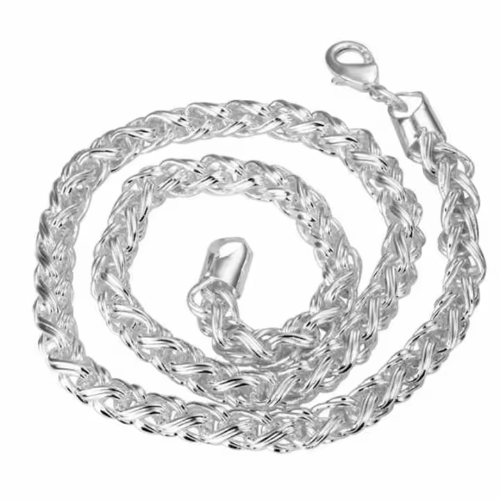 Collar de joyería para hombre y mujer Sterg Sier de 8 mm - 1