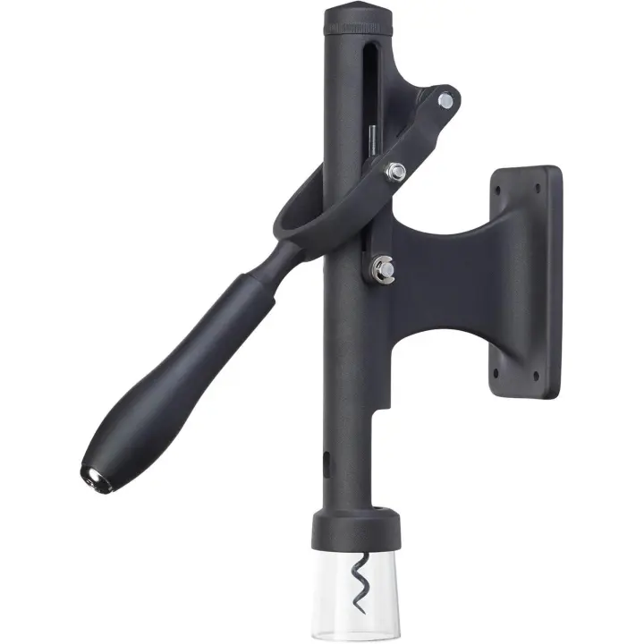 Sacacorchos de pared Deluxe, Sacacorchos de acero con acabado industrial, incluye fijaciones de pared para una fácil instalación, 31,5 x 6,5 x 26 cm, 1 unidad - 1