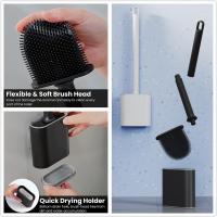 Escobilla de silicona para baño con soporte, Escobilla Montada de baño en la comparación, antideslizante, mango Largo - details 2