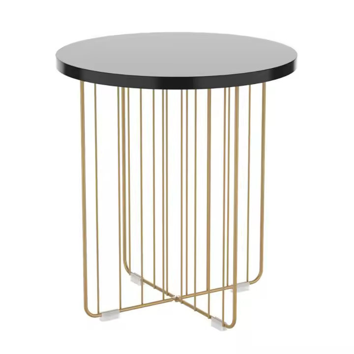 Mesa auxiliar MOA Vinthera forma redonda negro Ø44x47,8 cm - 1