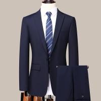 Traje De Moda Para Hombre Estilo Italiano Slim Color Sólido Conjunto De 2 Piezas Traje De Boda Casuial Trabajo Presentaciones M-6XL - details 4