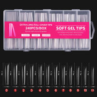 240pcs Uñas Postizas XXL Super Largas De Ballerina Uñas Press on Con Tapa Completa De Gel Mate Art De Uñas Falsas Capuchones Americanos - details 6