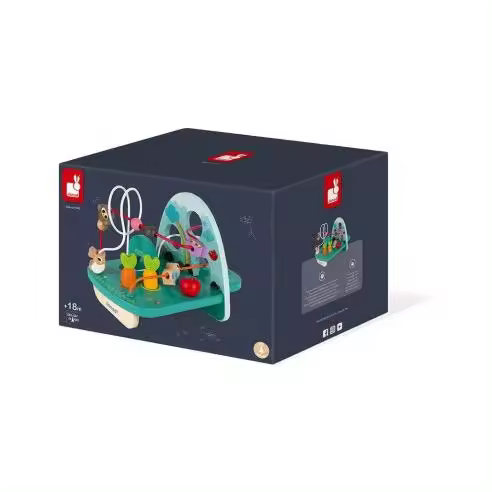 Janod JU08254 Lopping Conejo - Juego de Construcción de Madera con Cuentas de Conejo y Habilidades de Desarrollo - 1