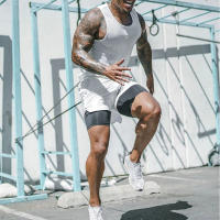 Shorts De Anime Doble Capa Para Hombre Deporte Fitness Estampado Rápido Secado Pantalones De Entrenamiento Multi-Desempeño Running M-3XL - details 6