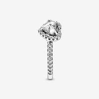 Anillo PANDORA Corazón en Relieve Corazón Blanco Brillante - Pandora Timeless - Circonita cúbica - Plata de primera ley -198421C01 - details 3