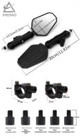 Espejo Retrovisor Para Motocicleta Universal Plegable Y Ajustable Alta Calidad Visión Angular Mejorada Reflector Lateral De Motocicleta - details 1