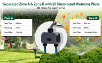Insoma Timer Automático De Riego Para Jardín 2 Salidas Programador De Riego De Fregadero Herramienta Para Tubo De Riega - details 0