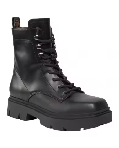 Guess Ramsey Mujer Booted Square Tip Anfibio Cuero Negro - 1