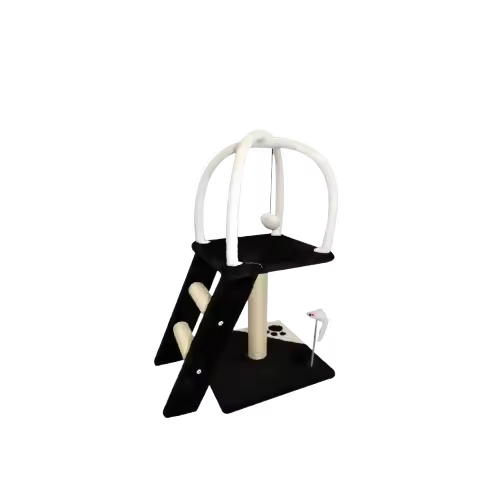 Juguete Para Gatos De Diseño Moderno,Rascador para gato con escalera 35CM*35CM*68 CM - 1