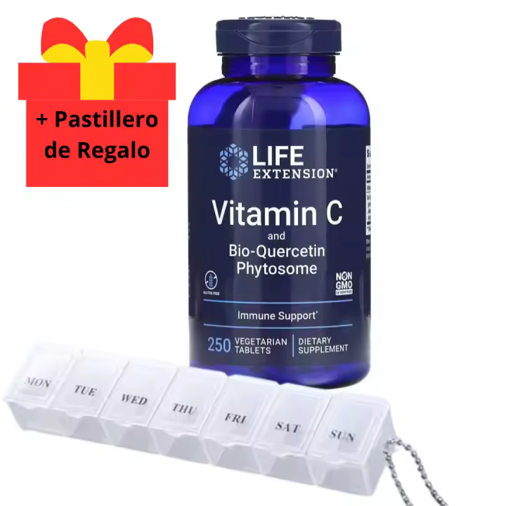 Life Extension, Vitamina C y Fitosoma de Bioquercetina, 250 Comprimidos Vegetales - Apoya el Sistema Inmunológico - 1