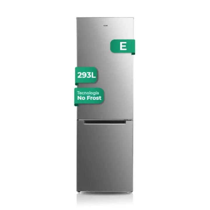 Frigo Combi No Frost SVAN SC185603ENFX Alto 185cm x 60cm Clase E Inox  | 293 L, Autonomía 8.5 h - 1