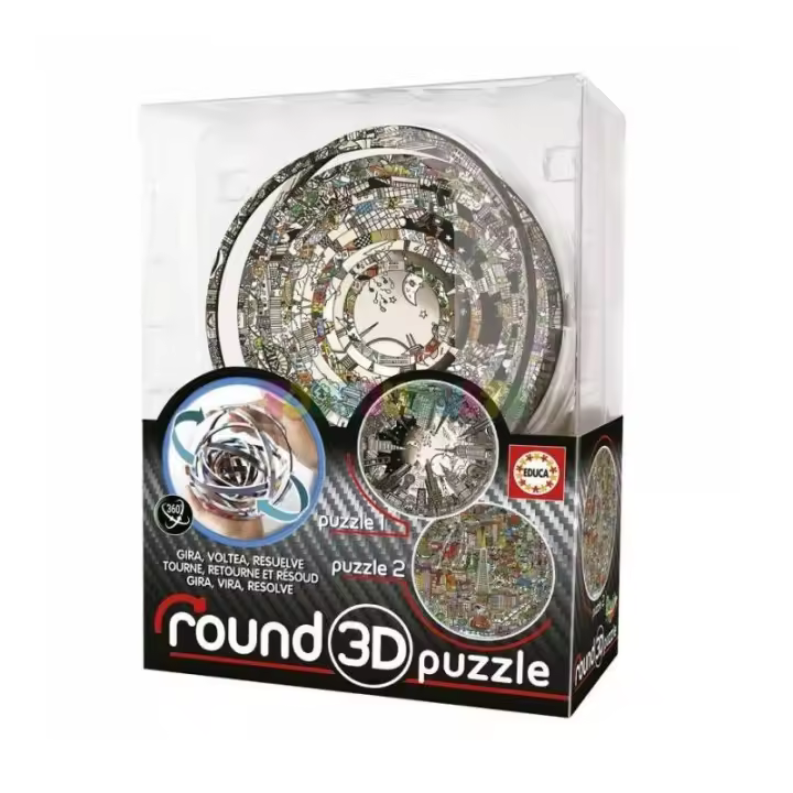JUEGO DE MESA ROUND 3D PUZZLE CHARLES FAZZINO EDUCA - 1