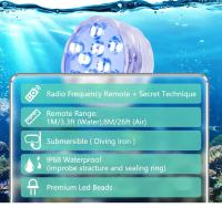 Lámpara Submersible RGB Con Adhesivo Magnético 16 Colores Luz Submarina Para Jardín Piscina Vaso Acuario Decoración 10 LEDs IP68 - details 12