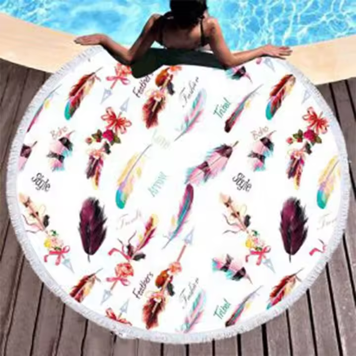 PLUSHOME Toalla de Playa Rectangular 90x170cm de Microfibra Alta Calidad - 1