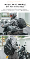 Bolsa De Motocicleta Para Asiento Trasero Impermeable Con Funda De Lluvia Y Diseño De Fibra De Carbono Bolsa De Almacenamiento Rígida Para Viaje Y Casco De Motocicleta - details 12