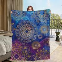 Manta De Plush Suave Y Cálida De Cuatro Estaciones Estilo Mandala Para Sofa Sala De Estar Dormitorio Oficina Viaje Regalo - details 6