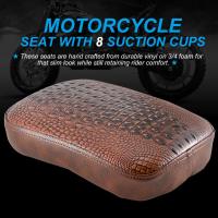 Almohadilla De Pasajero Trasero Para Motocicleta 8 Ventosas Sillín Pillion Para Harley Dyna 883 Choppers Bobber Cuero Sintético + Espuma Suave - details 4