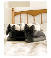 Botas De Tobillo Lindas Y Cálidas Para Mujer Con Lazo De Plush Nueva 2024 Impermeables Con Algodón Y Peluche Para Invierno Estilo Sexy Sin Tacón - details 9