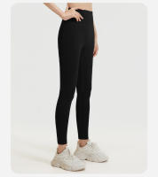 Pantalones de yoga deportivos nude para fitness, cintura alta, levantamiento de cadera, pantalones de yoga adelgazantes para vientre. - details 29