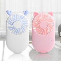 Mini ventilador portátil recargable por USB (paquete de 2) Para el hogar, La Oficina y el camping, Rose y Azul color. - details 0