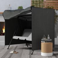 Outsunny Funda Balancín Jardín Funda Columpio Jardín Exterior Cubierta de Columpio con 2 Cremalleras Impermeable 177x114x152 cm Gris Oscuro - details 3