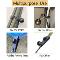 10Pcs Clips De Tenda Con Cuerdas De Bungee Y Balones Para Camping Al Aire Libre Anclaje De Alta Resistencia Para Sombra Y Canopias - details 4