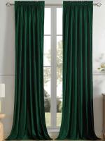 Cortinas De Veludo Italiano De Color Sólido Para Sala De Estar Y Dormitorio 1 Pieza Decorativas Y Con Protección Solar - details 2