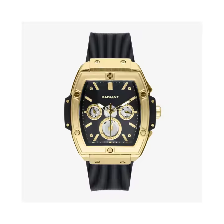 Radiant Reloj Hombre Reloj Hombre Ryan Dorado/correa Silicona Metal 5 Atm - 1