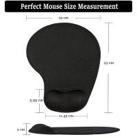 Alfombras de ratón ergonómica y económica con reposamuñecas de espuma de gel y base de poliuretano antideslizante para PC y portátil, resistente y fácil de limpio. - details 0