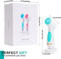 BIT Cepillo De Limpieza Facial, Cepillo De Limpieza Profunda De Poros Exfoliante Facial, Cepillo De Lavado Facial De Silicona De Doble Cara Y Cerdas Suaves, exfoliante Facial Para El Cuidado De La Cuero-Black Friday-Gift de Navidad - details 4