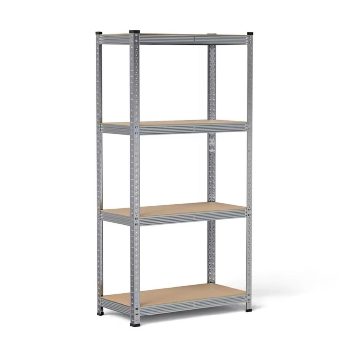 ORION91oficial® - Estantería Metálica Galvanizada | Modular | Almacenaje | 160x80x40 cm | Acero y MDF | Antihumedad | Hogar | Trastero | Almacen | Garaje | 4 Baldas Ajustables | Cargas Pesadas 700Kg | Estantería - spaziOrion91