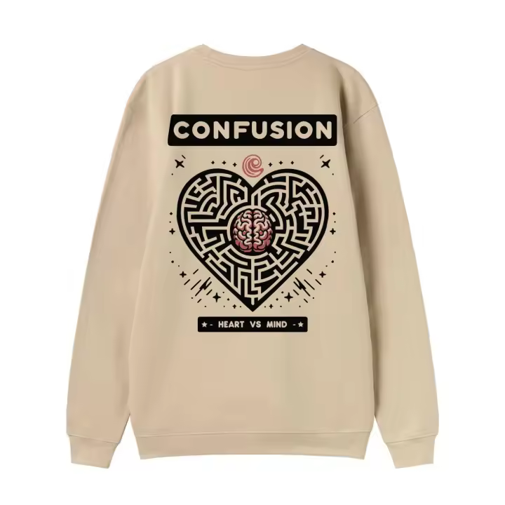 BRAVE;DMIND CREAM CREWNECK - 1