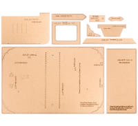 QJH Set De 1 Cuaderno De Contabilidad Portátil A5 Hojas De Papel Kraft Plantillas De Cuero Hecho a Mano Con Agujeros Para Manualidades Y Costura - details 0