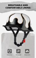 Casco Moto Retro Clásico Alemán Para Hombres Y Mujeres Apropiado Para Motocicletas Material ABS Medio Cabeza DOT Aprobado - details 8