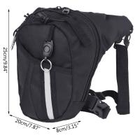 Bolsa De Cintura Para Hombre Norbinus De Nylon Bolsa De Pierna Para Motociclista Bum Bag Estilo Casual Unisex Color Sólido - details 0