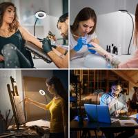 Lámpara De Escritorio LED Flexible 360° Con 48 LEDs Luz De Trabajo Ajustable Para Leer Y Escritura En La Habitación Luz De Cama USB Protección Ocular - details 14