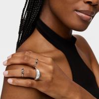 Mini anillo de Oso Negro Abierto Onix en Plata con ónix - details 5