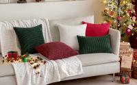 Fundas De Cojines Navideñas Rojas Fundas De Cojines Decorativas De Terciopelo Suave Fundas De Cojines Lumbar Para El Hogar Estilo Navideño - details 0